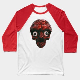 BOO BOO RED SKULL WITH EYES Baseball T-Shirt